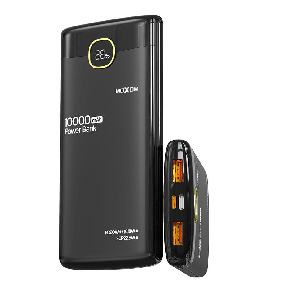 Moxom 20W & 10000mAh Portable LCD Power Bank