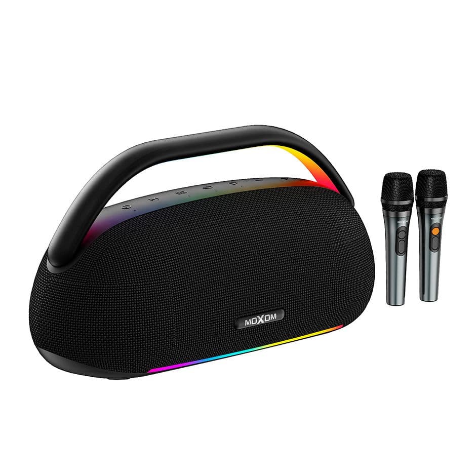 MOXOM MX-SK104 Portable Wireless Karaoke Speaker with Dual Microphones (400W, 30000mAh)