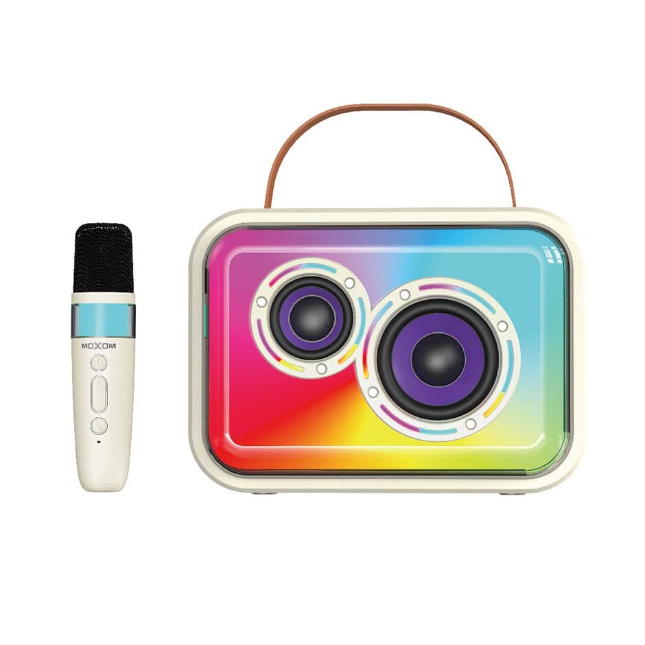 MOXOM MX-SK78 Wireless HiFi RGB Speaker with Microphone – 20W Bass, Bluetooth 5.3, 1800mAh Battery