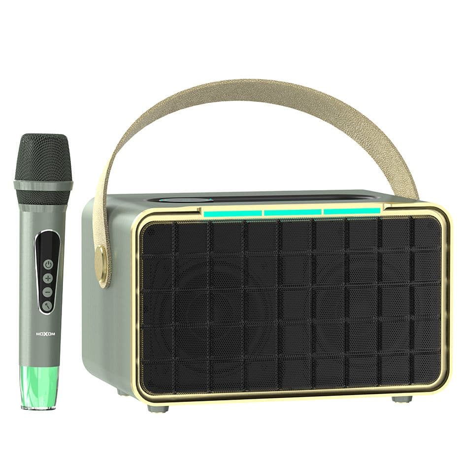 MOXOM MX-SK77 Wireless Karaoke Speaker – 40W HiFi Bass, Bluetooth 5.3, 3600mAh Battery with Microphone