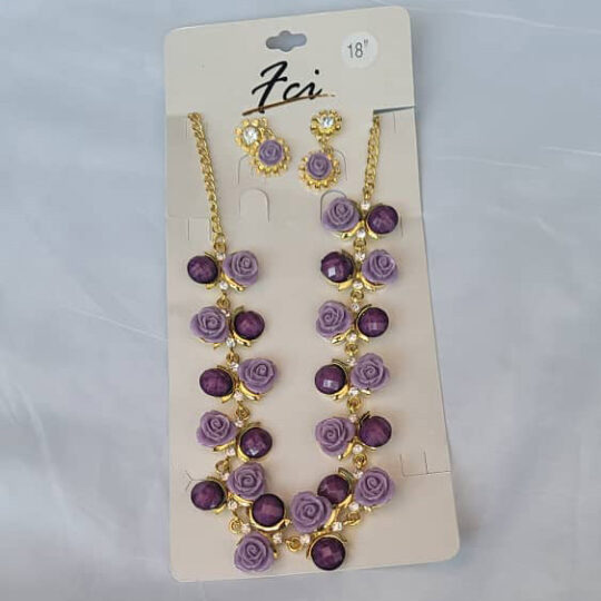 Purple Necklace Set
