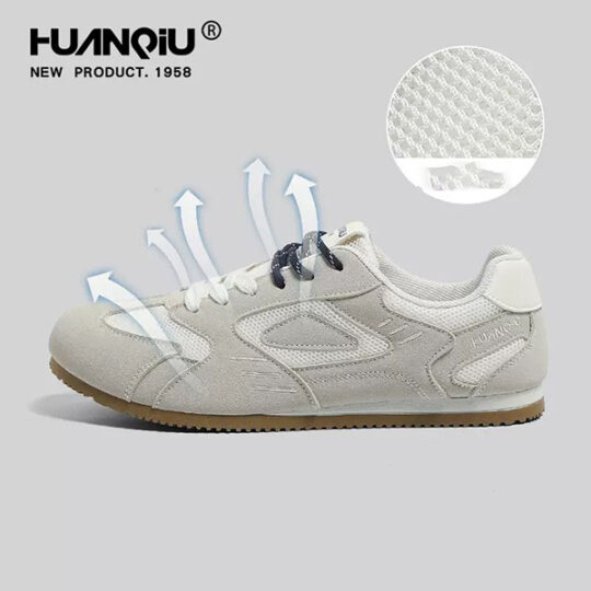 Huanqiu Classic Brown Canvas Trainer