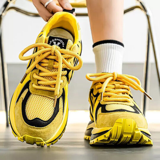 Street Pulse Mesh Trainers – Yellow