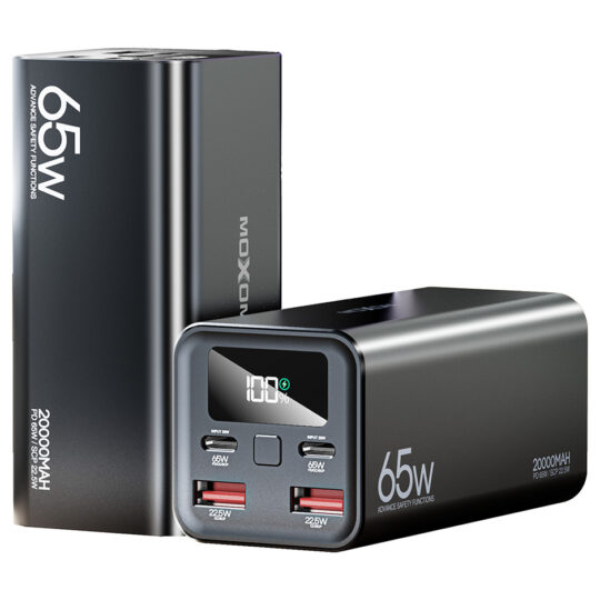 Moxom 65W 20000mAh LCD Power Bank