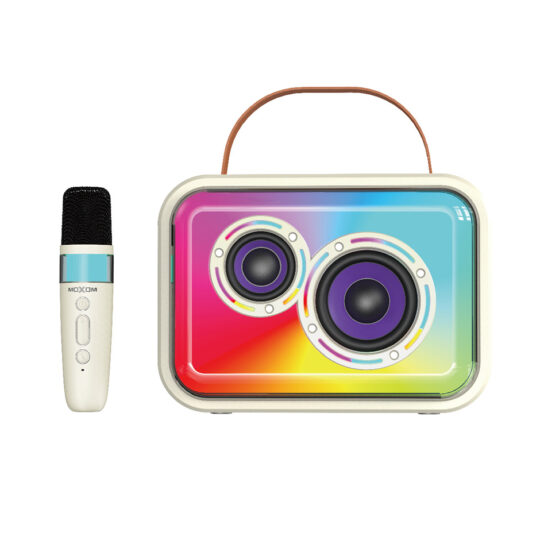 MOXOM MX-SK78 Wireless HiFi RGB Speaker with Microphone – 20W Bass, Bluetooth 5.3, 1800mAh Battery